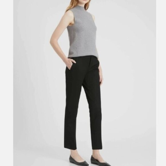 Banana Republic Ryan Slim Straight-Fit Washable Bi-Stretch Pant, Black Womens 6 - Picture 1 of 9
